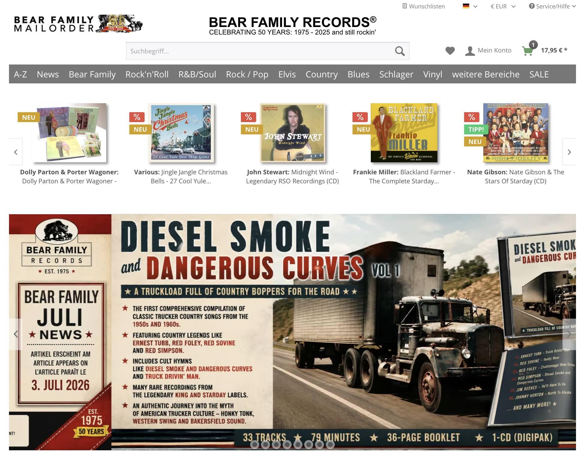 Der Onlineshop von Bear Family Records